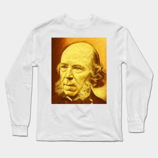 Herbert Spencer Golden Portrait | Herbert Spencer Artwork 8 Long Sleeve T-Shirt